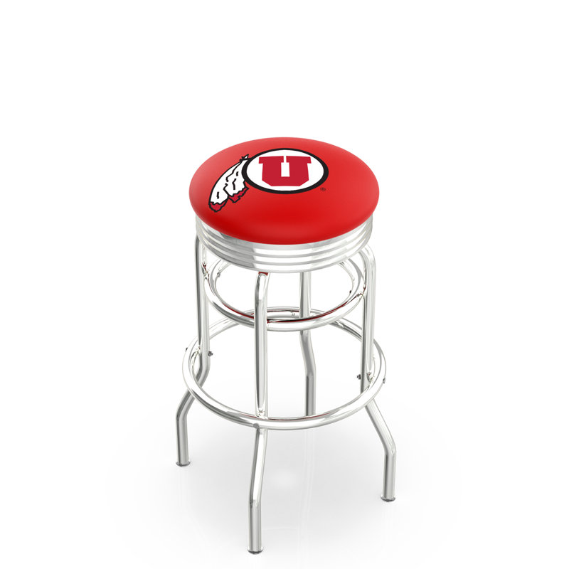 Tabouret de bar Logo Series, Tabouret de comptoir (siège d'une hauteur de 25 p, Double anneau chromé