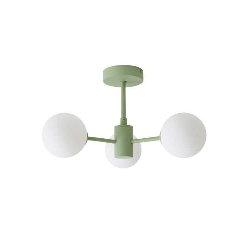 Rayville Glass Semi Flush Mount, Yes, Sage Green