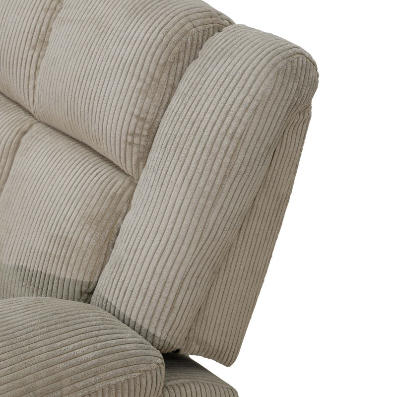 Fauteuil inclinable en velours côtelé 43 po, Beige