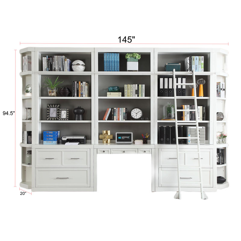 Drake 9 Piece Workspace Storage Library Wall