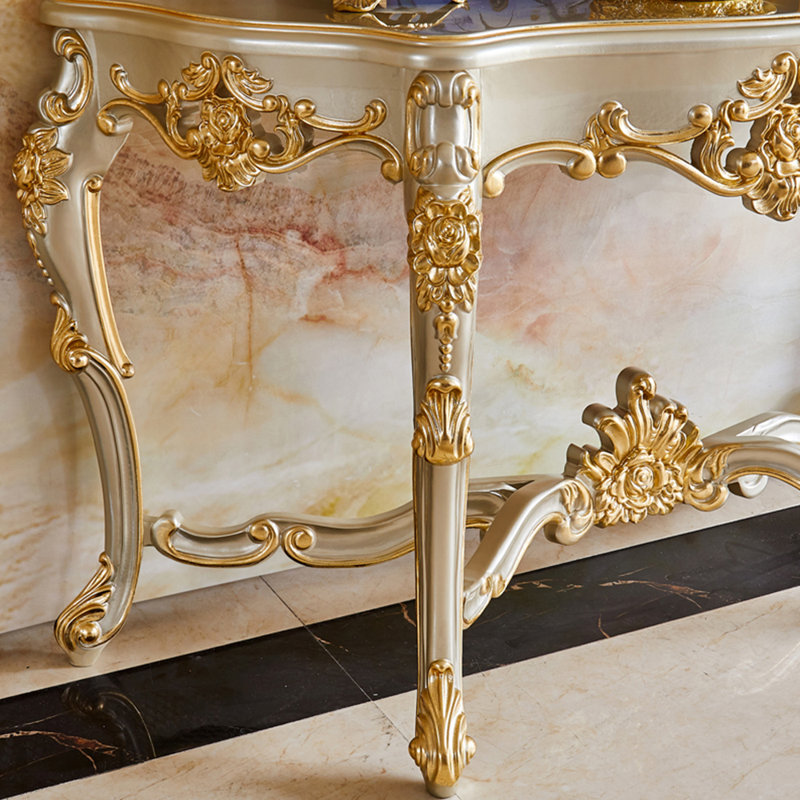Console de style européen en bois massif.