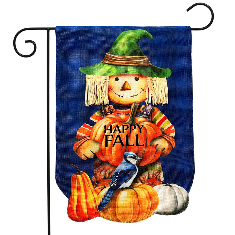 Drapeau de jardin «Happy Fall Scarecrow»
