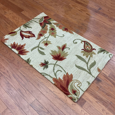 Wool Floral Indoor Rug
