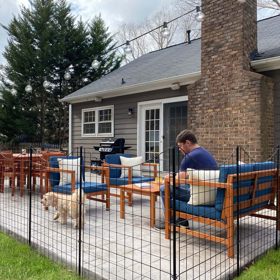 Zippity 39in Tall Garden Metal Dog Fence Panels (5 Panels)