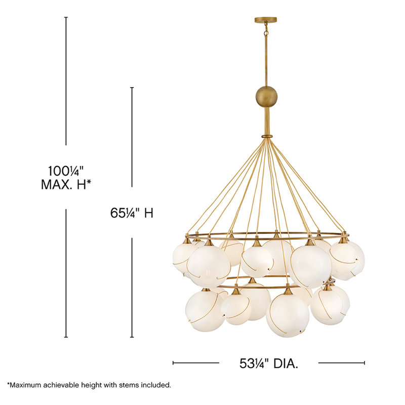 Skye 18 - Light Steel Chandelier by Lisa McDennon