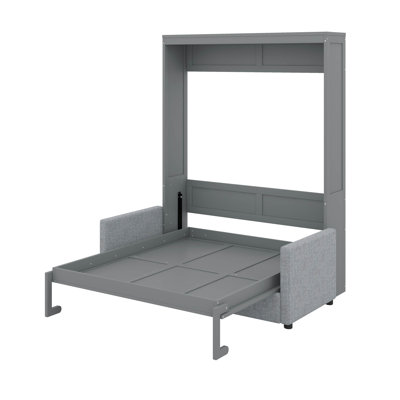 Lit escamotable double avec coussin