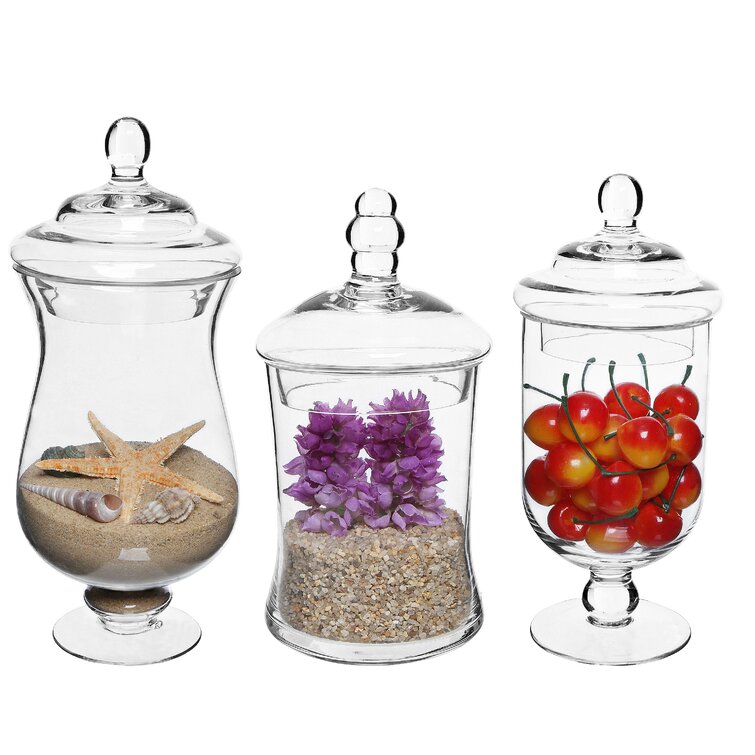 Red Barrel Studio® 3 Piece Apothecary Jar Set & Reviews