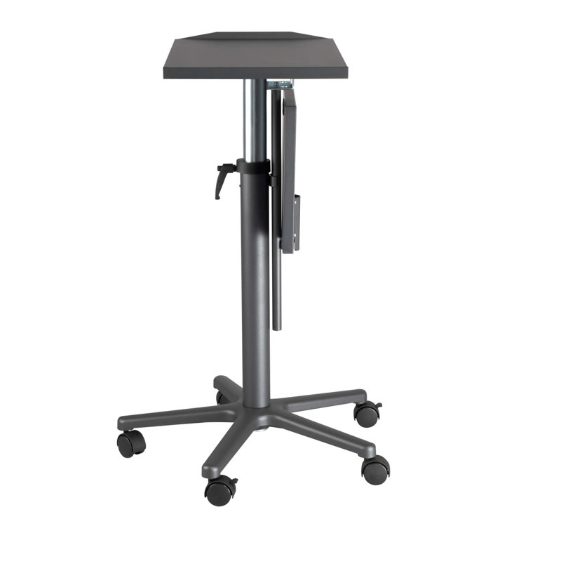 120cm H x 35cm W Laptop Cart with Wheels, Dark Charcoal
