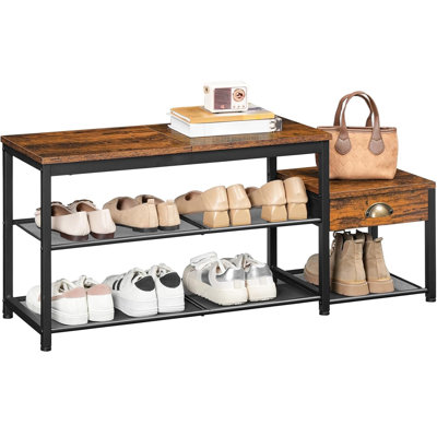 Shoe Rack Bench With Drawer