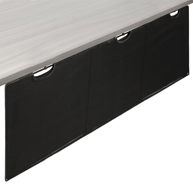 Black Cable Management Desk Organizer, 15" H x 60" W