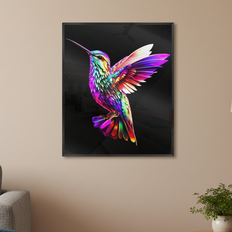 Single Picture Frame LED Illuminated Wall Art Wall Art on Glass / Aluminium, 60 cm H x 50 cm W