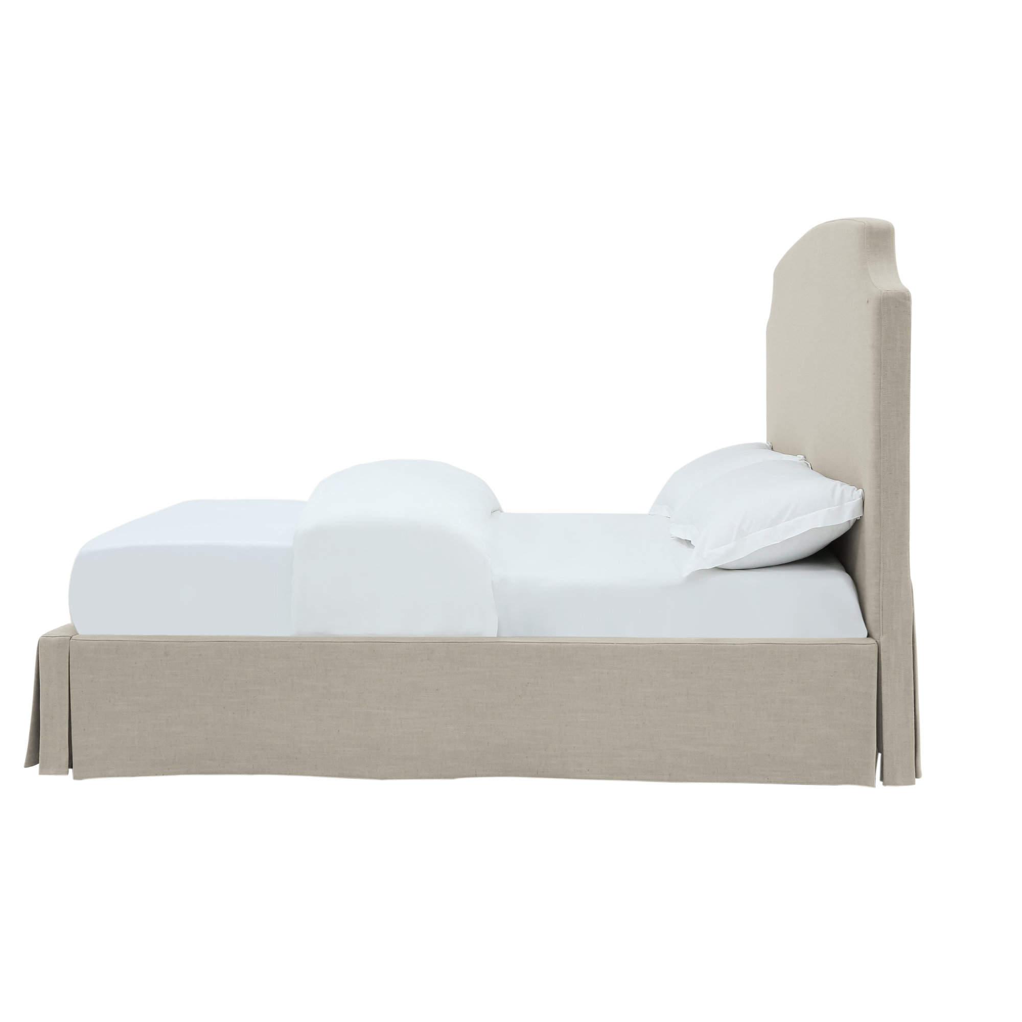 Dowling Upholstered Bed, Cream, Queen