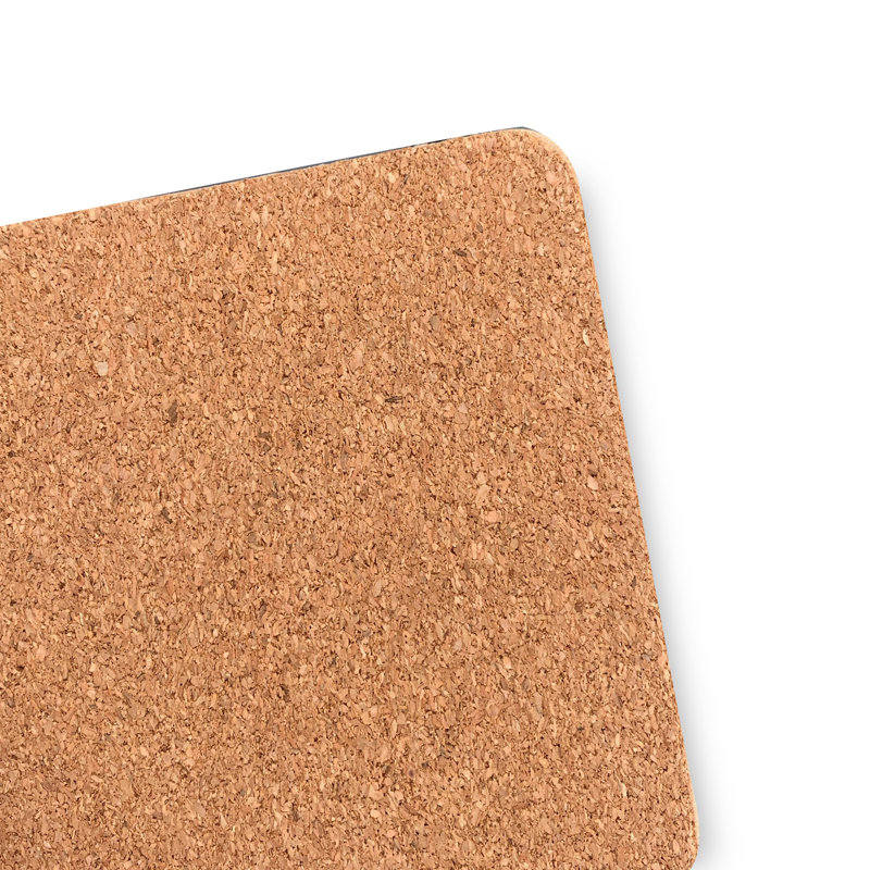 Silver Marble Cork Placemats and Coasters Set, 12" x 18"