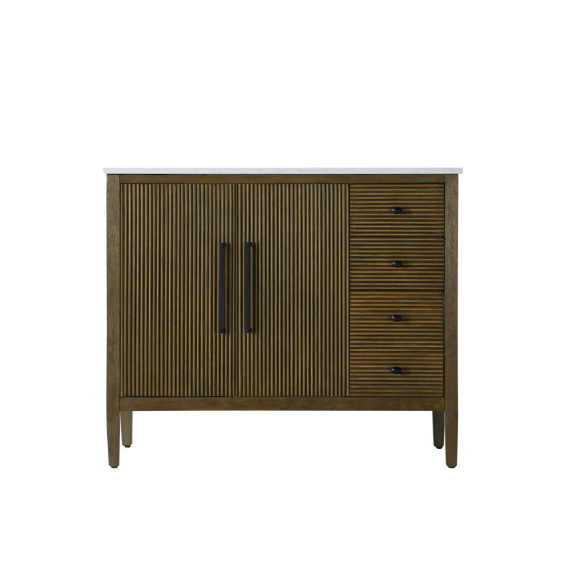 42 inch Single Bathroom Vanity, Hazel Oak