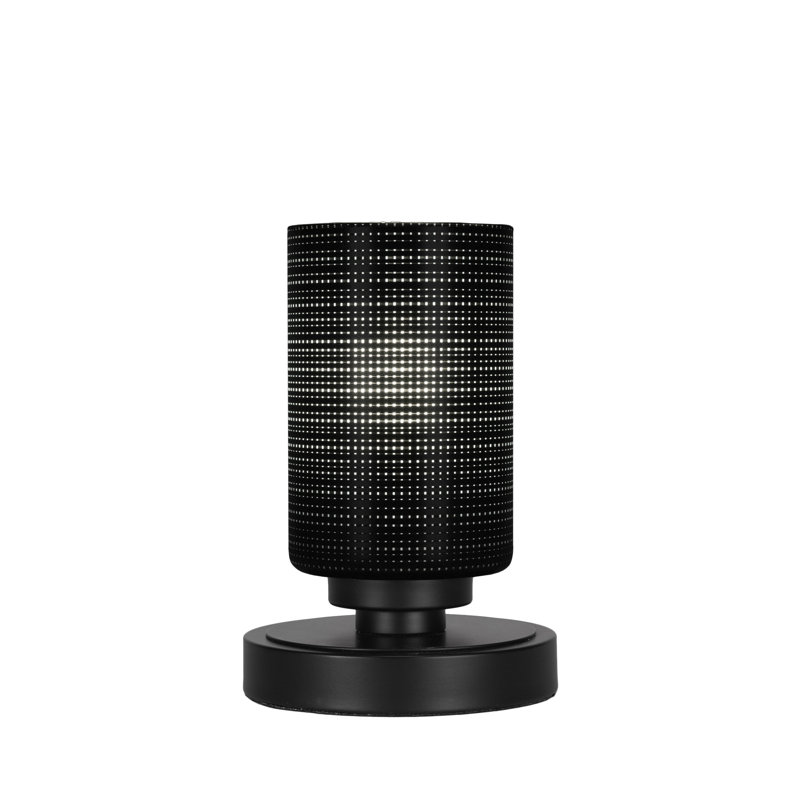 Aneka Accent Lamp Shown With 4" Matrix Glass, Gray, Matte Black
