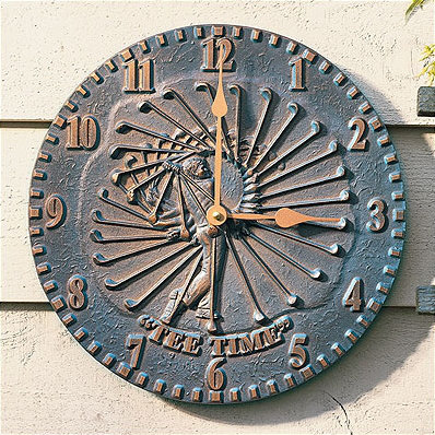 Golfer Clock, Verdigris