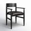 Harding Polyurethane Low Back Armchair in Black