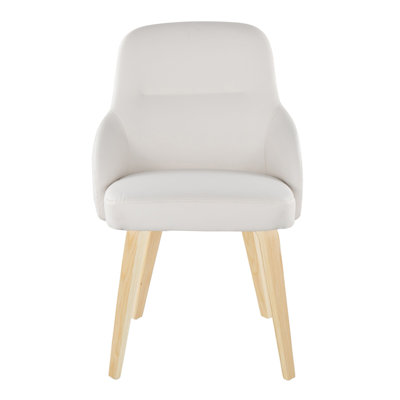 York Upholstered Contemporary Chair In Faux Leather By Lumisource - Set Of 2