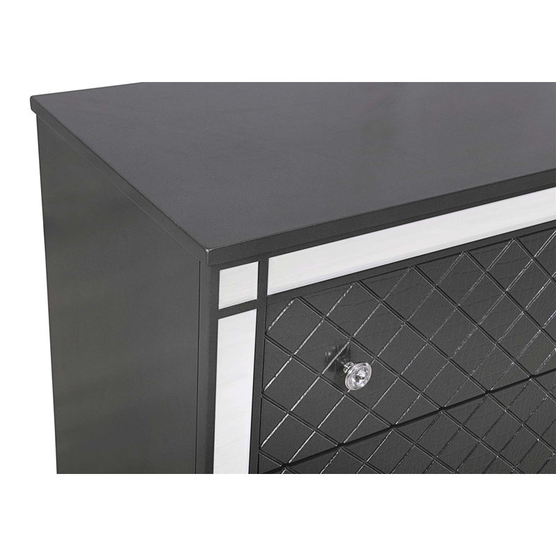 Table de chevet 2 tiroirs Glam