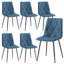 4 Pieces Upholstered Side Chair High Back Dining Chair With Metal Legs-1539119142-1494565727