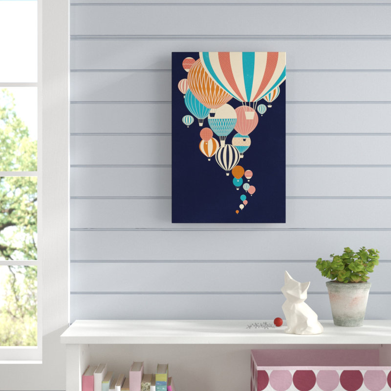 « balloons »-impression sur toile, H 18 po x l 12 po x P 1,5 po, Toile