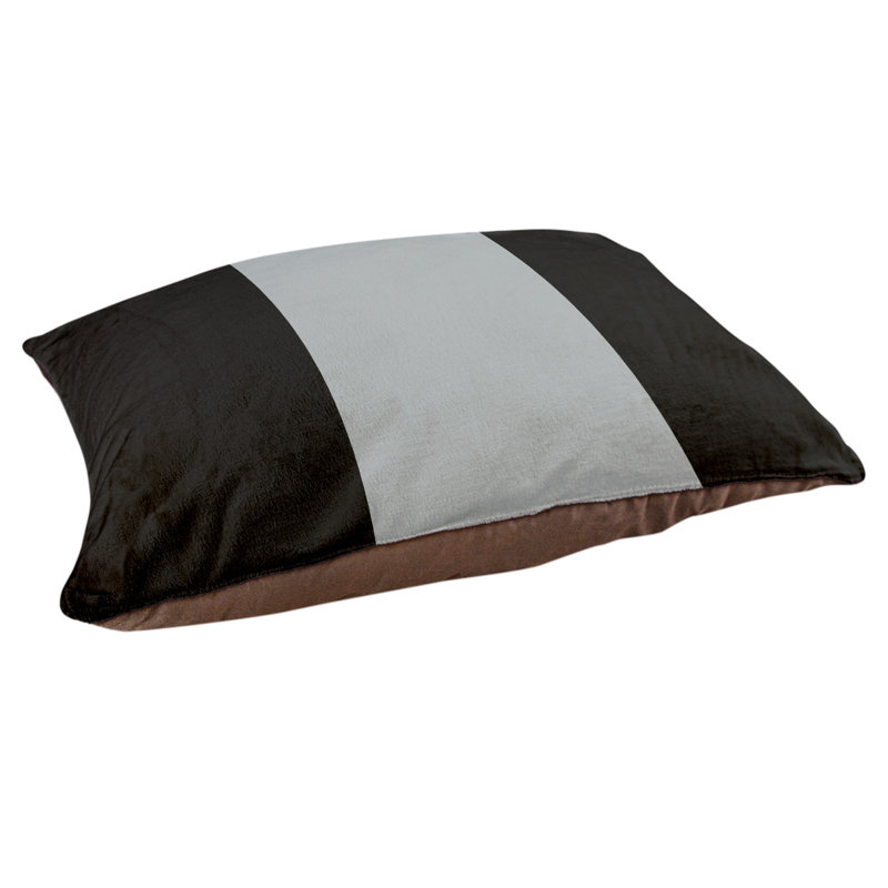 Coussin d'intérieur Las Vegas, Moyen (H 6,5 po x l 40 po x P 30 po), Noir / argent