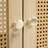30-Inch Bathroom Vanity: Handwoven Rattan Doors,  Wood Legs & Resin Basin