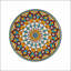 Table d'appoint ronde ronde en céramique, colorée et noire
