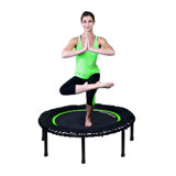 LEAPS & REBOUNDS 40" Adjustable Stability Bar with 40" Fitness Trampoline, Red