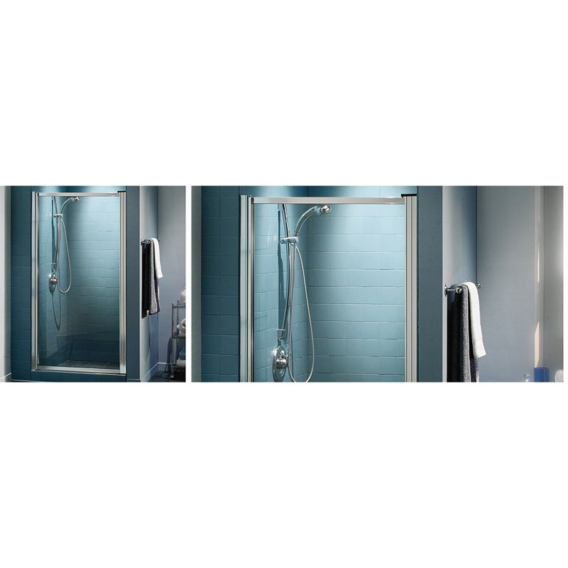 Pivolok 31'' - W x 64.5'' H Pivot Door Framed Shower Door with