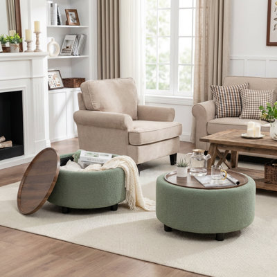Table basse ronde avec rangement Pietsch
