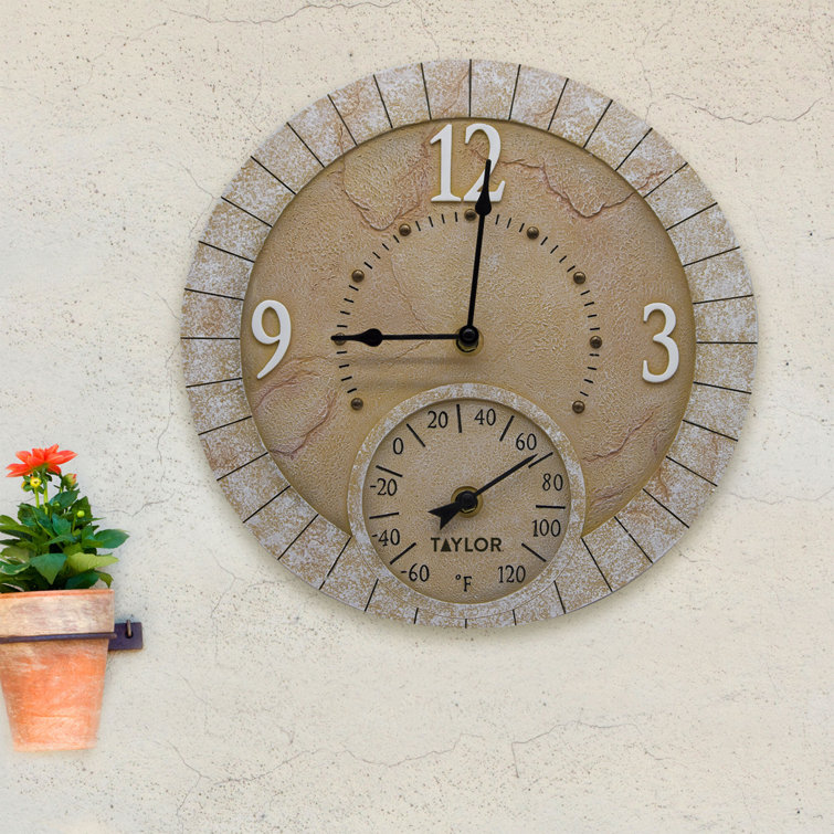 Indoor or outdoor Thermometer Clocks at