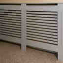 LUVODI Wooden High Radiator Cover Wood Cabinet Grey Large Horizontal ...