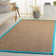 Auckland Bamboo Natural/Turquoise Area Rug
