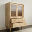 Simple Cream Style Sliding Door Accent Cabinet