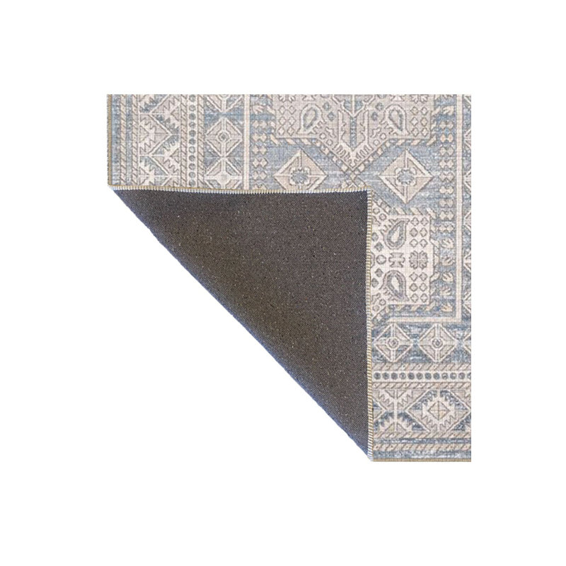 Tapis tissé à motif géométrique traditionnel lavable à la machine, Tapis de couloir 3 pi 3 po x 6 pi 7 po inclus