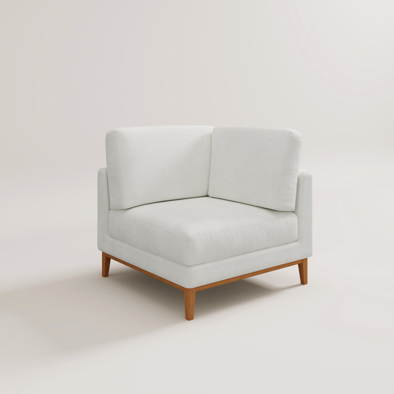 Fauteuil d'appoint rembourré Bourbeau, Blanc