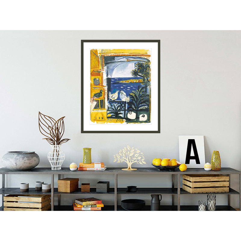 «The Pigeons» par Pablo Picasso, impression giclée sur cadre, H 39,52 po x l 33,5 po