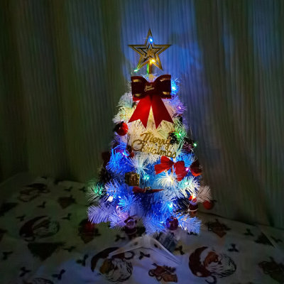 Christmas Decoration Gifts Mini Desktop Christmas Tree With Decoration Set Battery Operated Small Christmas Trees For Party Decorations With Colored Lights