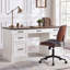Bureau de ferme avec fauteuil pivotant en bois cintré-131986868-132234674