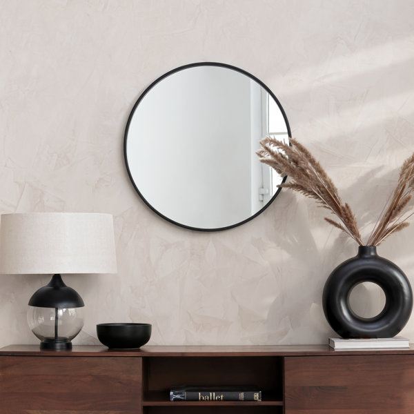 Wandspiegel in Used Style Optik dark Holz - hochwertiger Spiegel für Flur &  Garderobe - 69 x 75 x 15 cm 