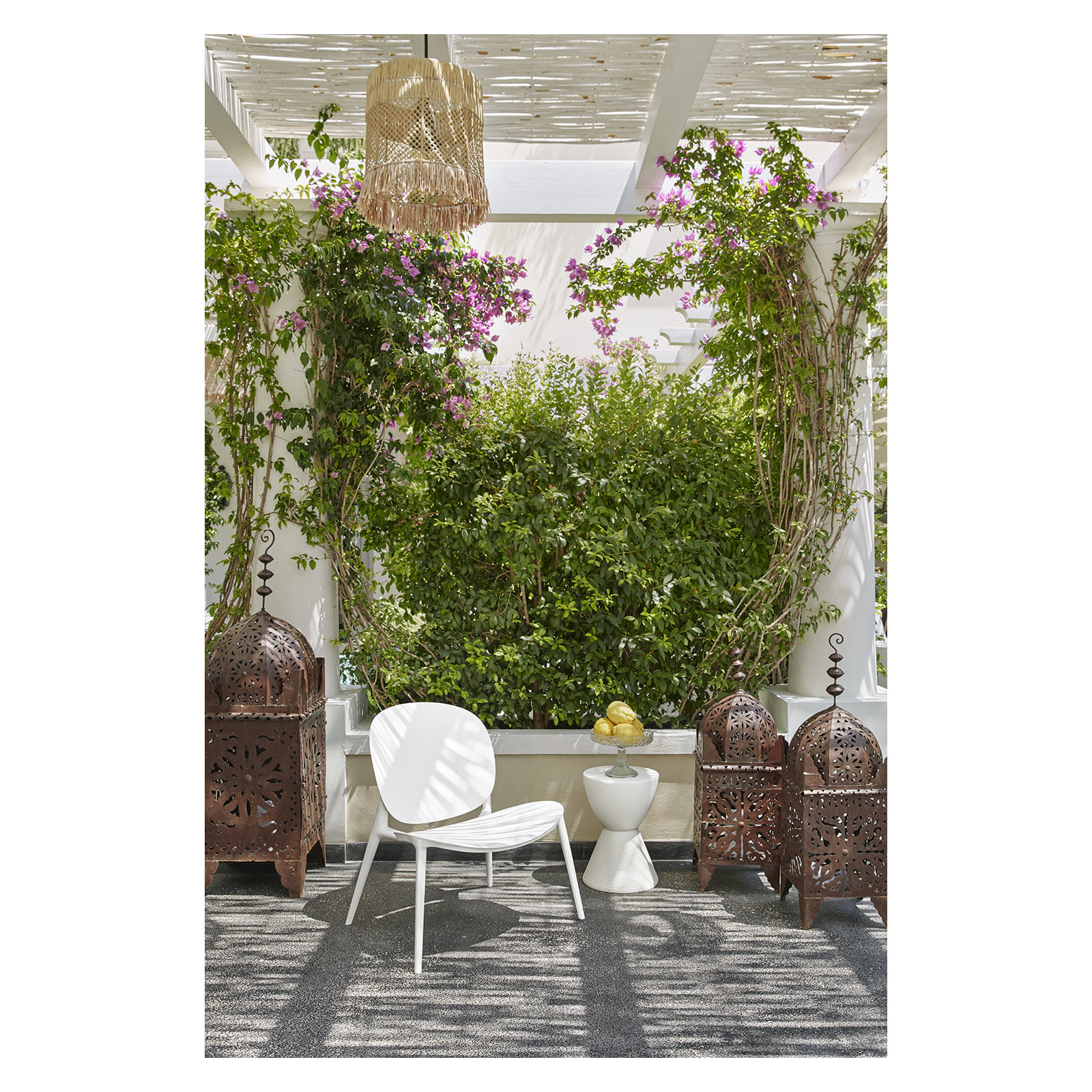 Prince Aha Accent Stool, Wax White