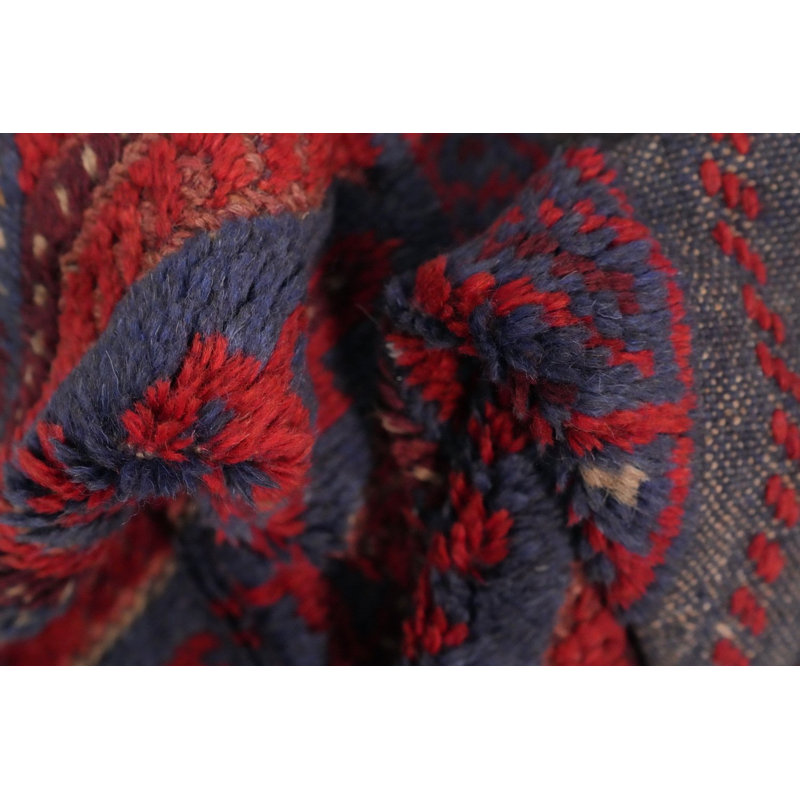 Tapis de couloir afghan à motif géométrique 2 x 8