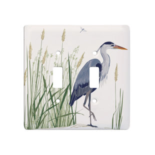 Plaque murale d'interrupteur à bascule Blue Heron