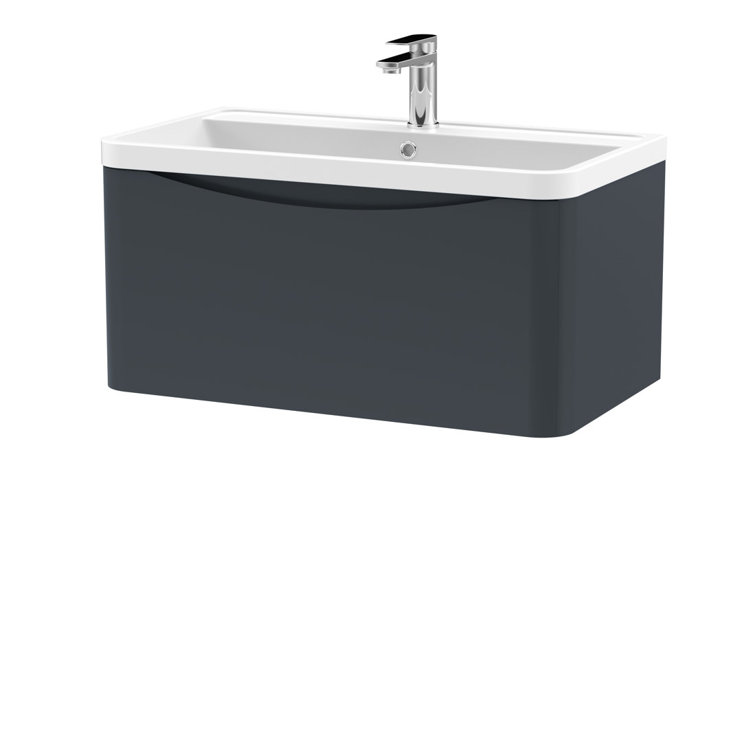 Lunar 800mm Single Bathroom Vanity with Integrated Polymarble Basin
