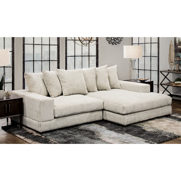 Cindy Crawford Bedford Park Ivory Beige Plush Apartment Sofa - Rooms To Go