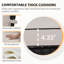 Ensemble de conversation en acier 4 personnes avec table basse en verre Victoria