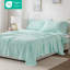 Drap-housse 100% molleton 4 pièces, ultra doux, confortable, boulochage, lavable à la machine, comprenant des draps-housses plats et 2 taies d'oreiller pour un sommeil luxueux en molleton