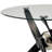 Donovan Black Glass Top Cross Leg Dining Table Seats 4