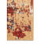 Tapis à motif abstrait rouge / beige-53922656